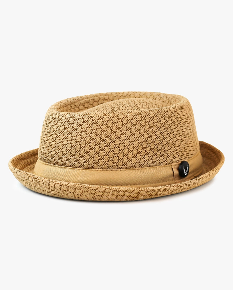 Black Horn -Light Cool Soft Crushable Mesh Porkpie