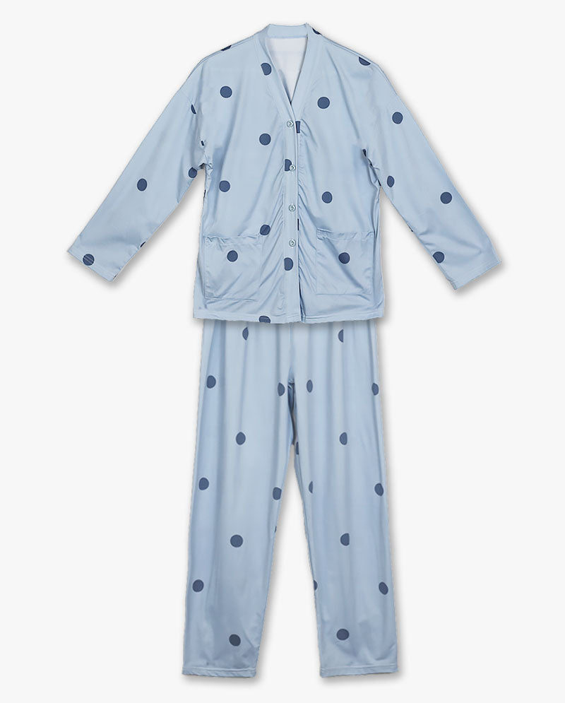IC GURL - Polka dots Cotton Long Sleeves Pajama