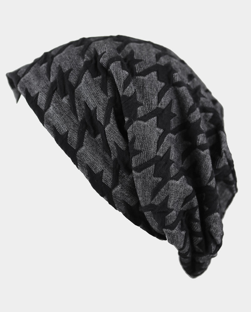 Baggy Cotton Knit Beanie w/ Fleece Interior