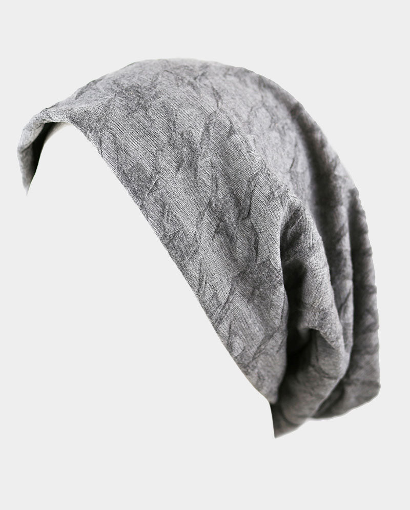 Baggy Cotton Knit Beanie w/ Fleece Interior