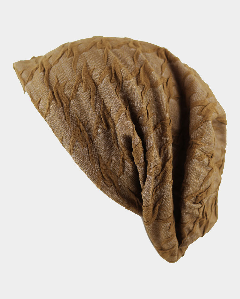 Baggy Cotton Knit Beanie w/ Fleece Interior