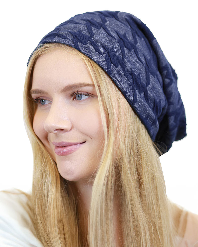 Baggy Cotton Knit Beanie w/ Fleece Interior