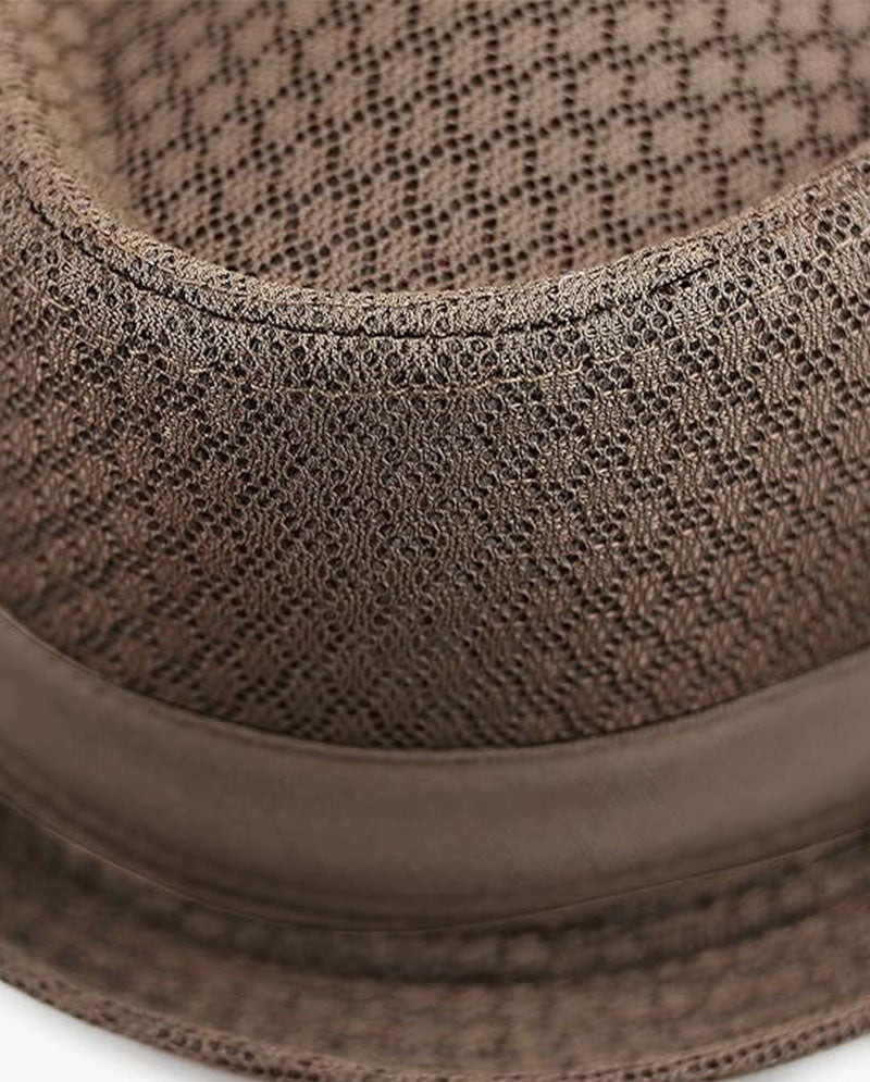 Black Horn -Light Cool Soft Crushable Mesh Porkpie