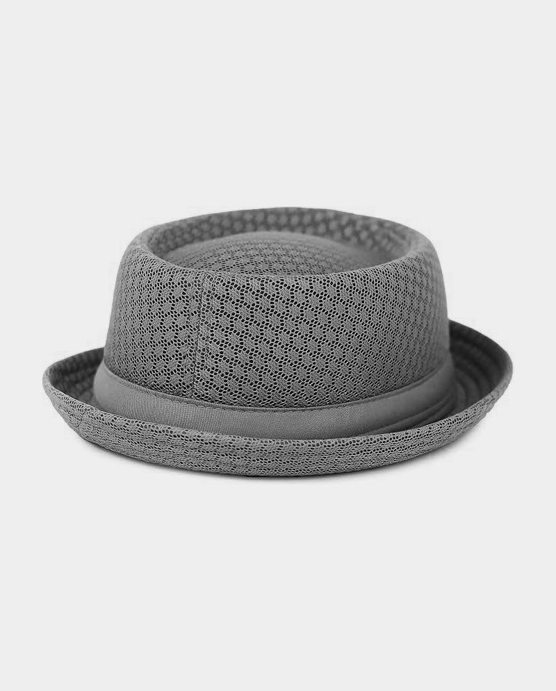 Black Horn -Light Cool Soft Crushable Mesh Porkpie