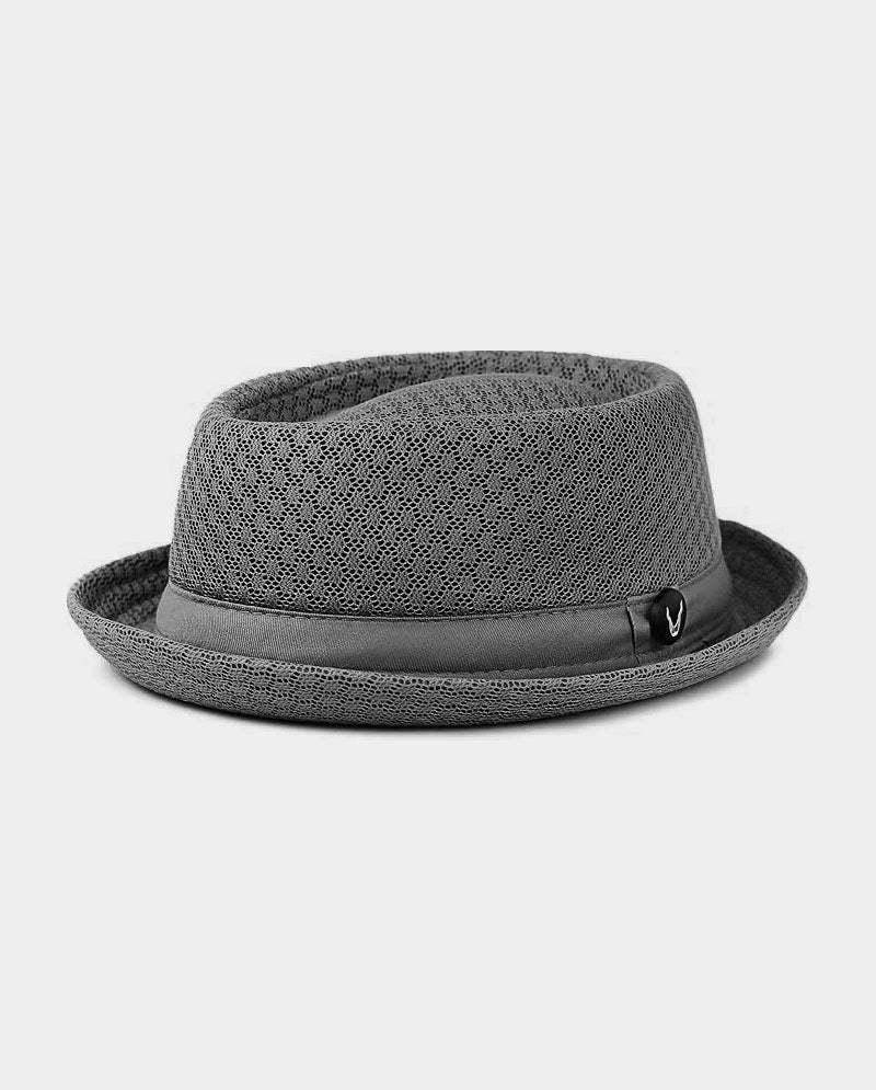 Black Horn -Light Cool Soft Crushable Mesh Porkpie