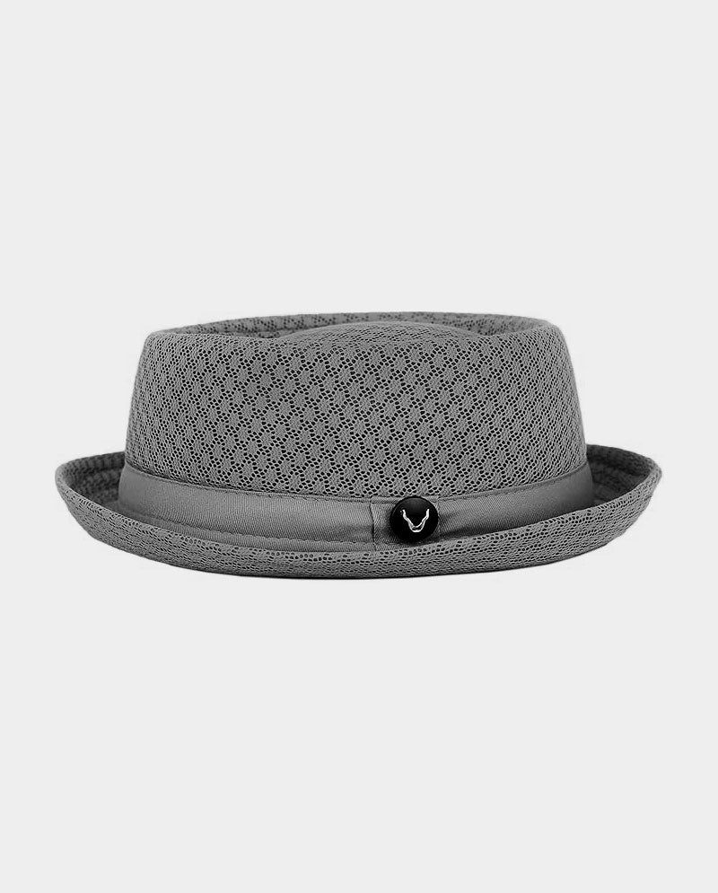 Black Horn -Light Cool Soft Crushable Mesh Porkpie