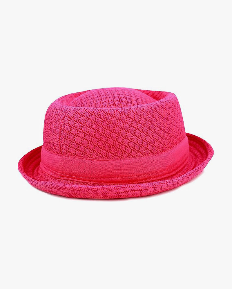 Black Horn -Light Cool Soft Crushable Mesh Porkpie