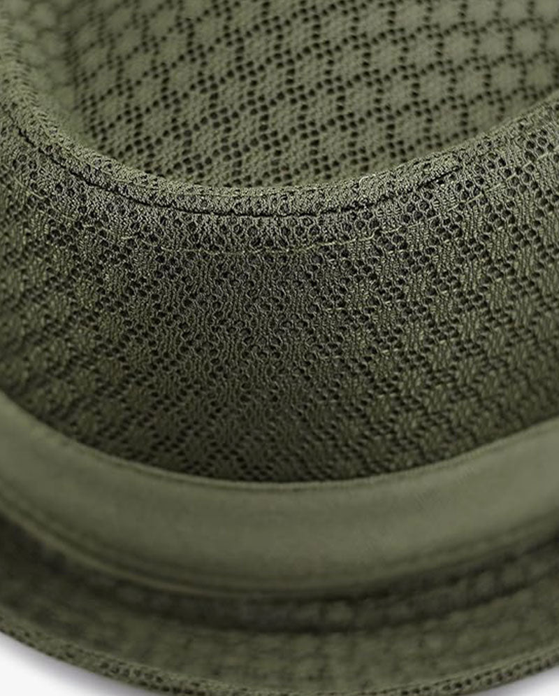 Black Horn -Light Cool Soft Crushable Mesh Porkpie