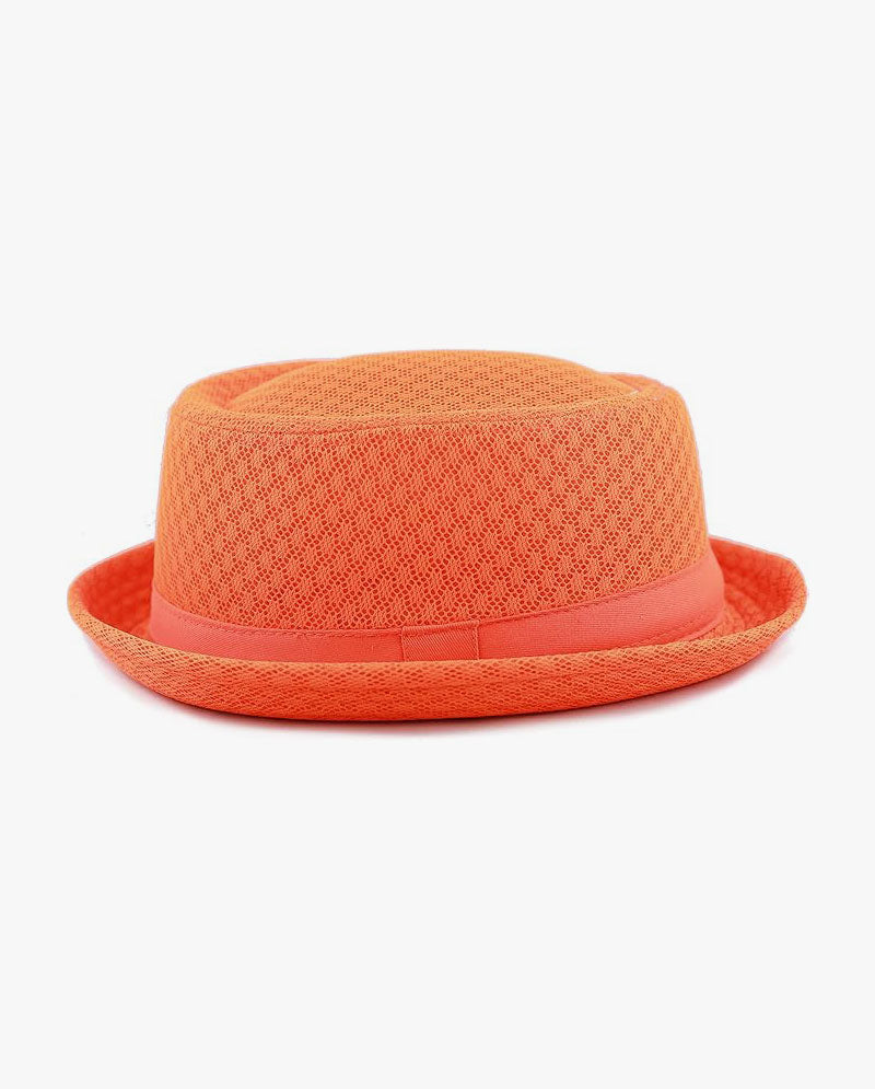 Black Horn -Light Cool Soft Crushable Mesh Porkpie