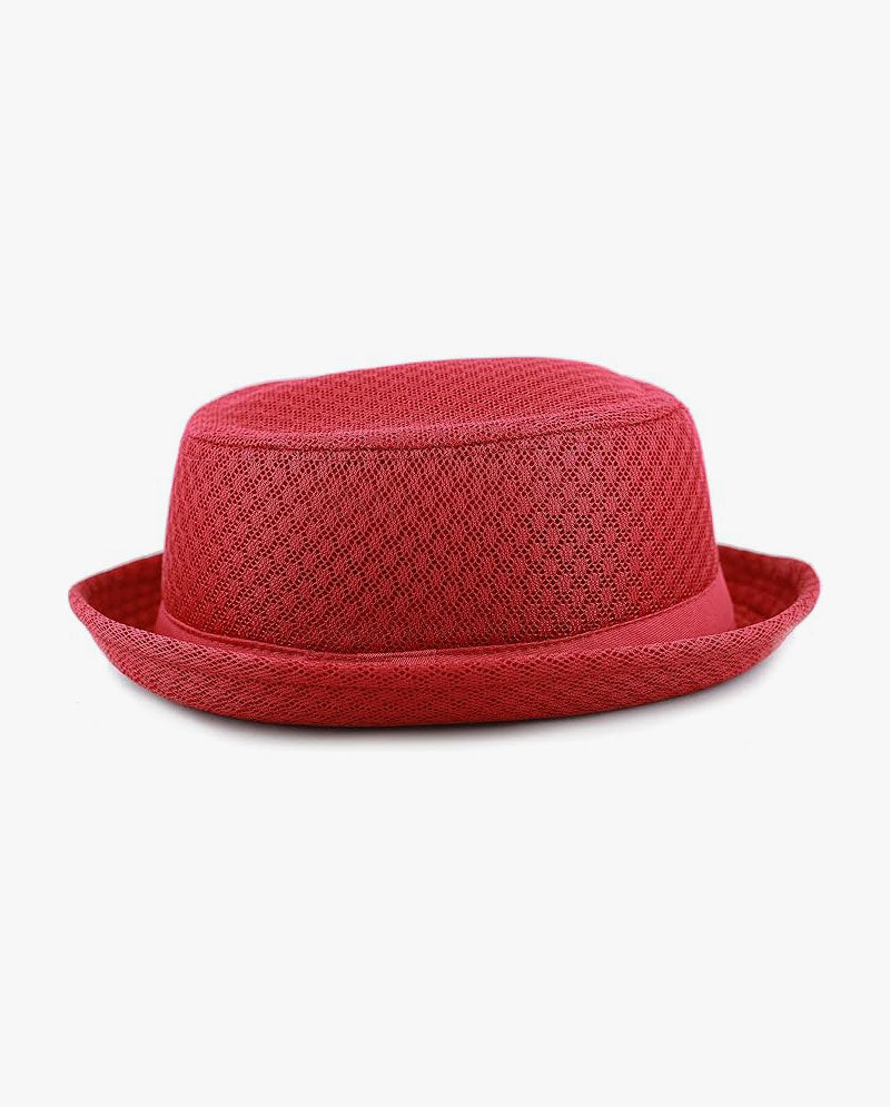 Black Horn -Light Cool Soft Crushable Mesh Porkpie