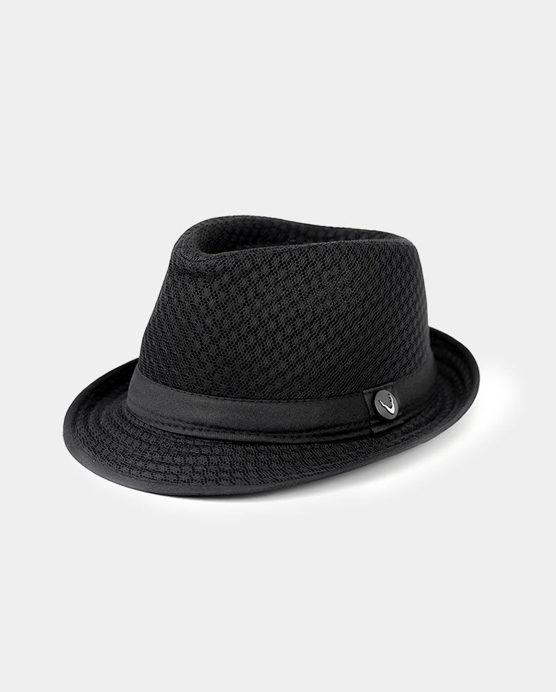 Black Horn - Lightweight Cool Soft Crushable Mesh Fedora