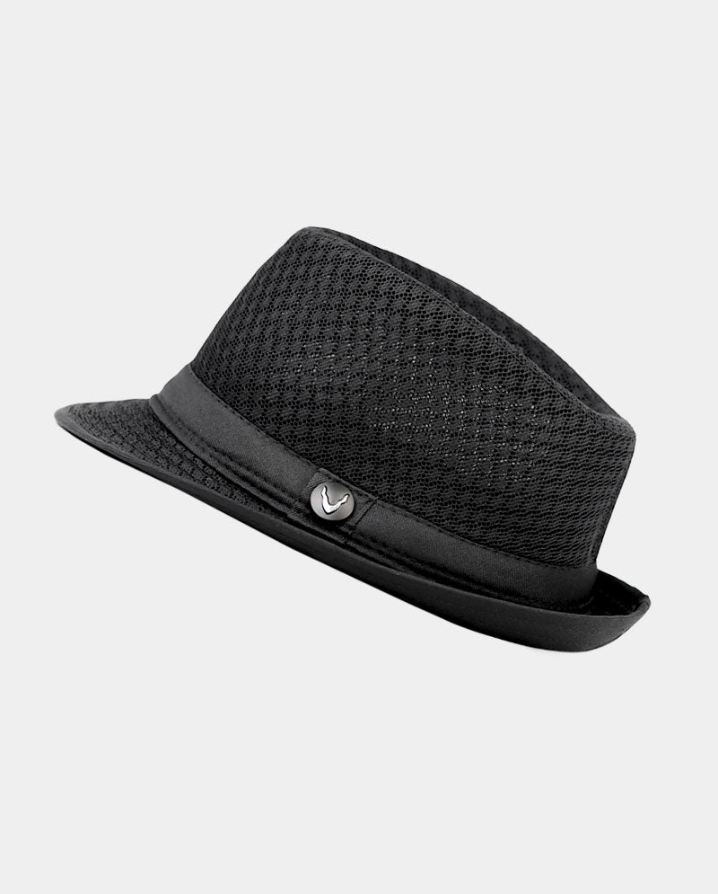 Black Horn - Lightweight Cool Soft Crushable Mesh Fedora