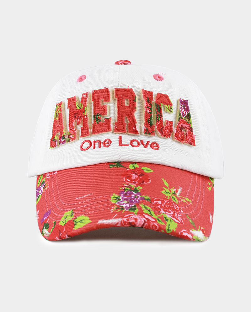 USA / America Embroidery Classic Cotton Adjustable Baseball Hat