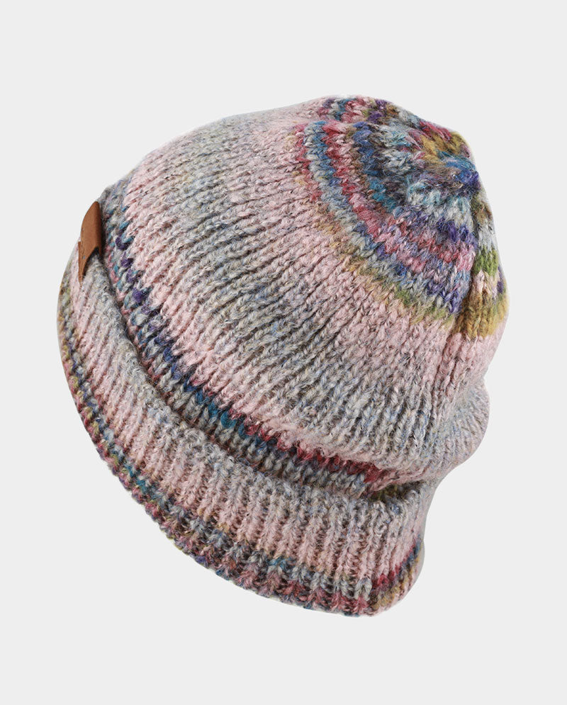 Acrylic Knit Beanie & Scarf Set – 100% Acrylic, Triple-Stripe Knit Design