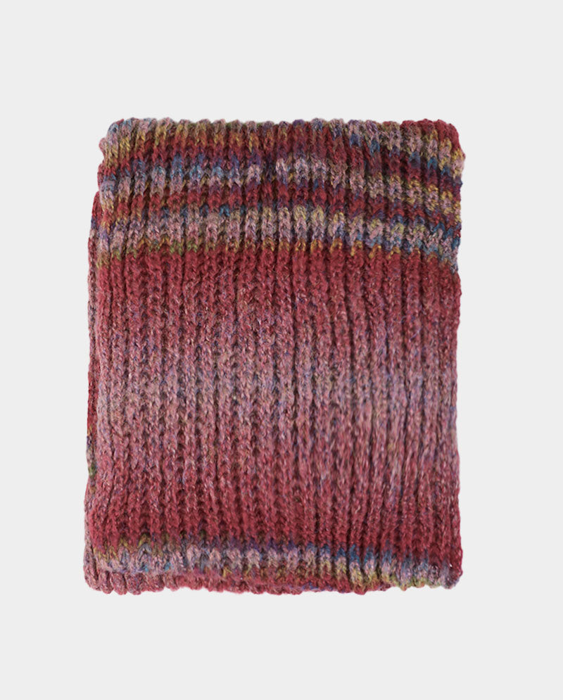 Acrylic Knit Beanie & Scarf Set – 100% Acrylic, Triple-Stripe Knit Design