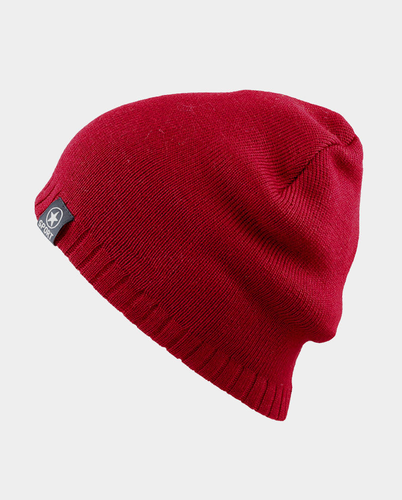 Short Acrylic Knit Beanie – 100% Acrylic with Embossed “SPORT”