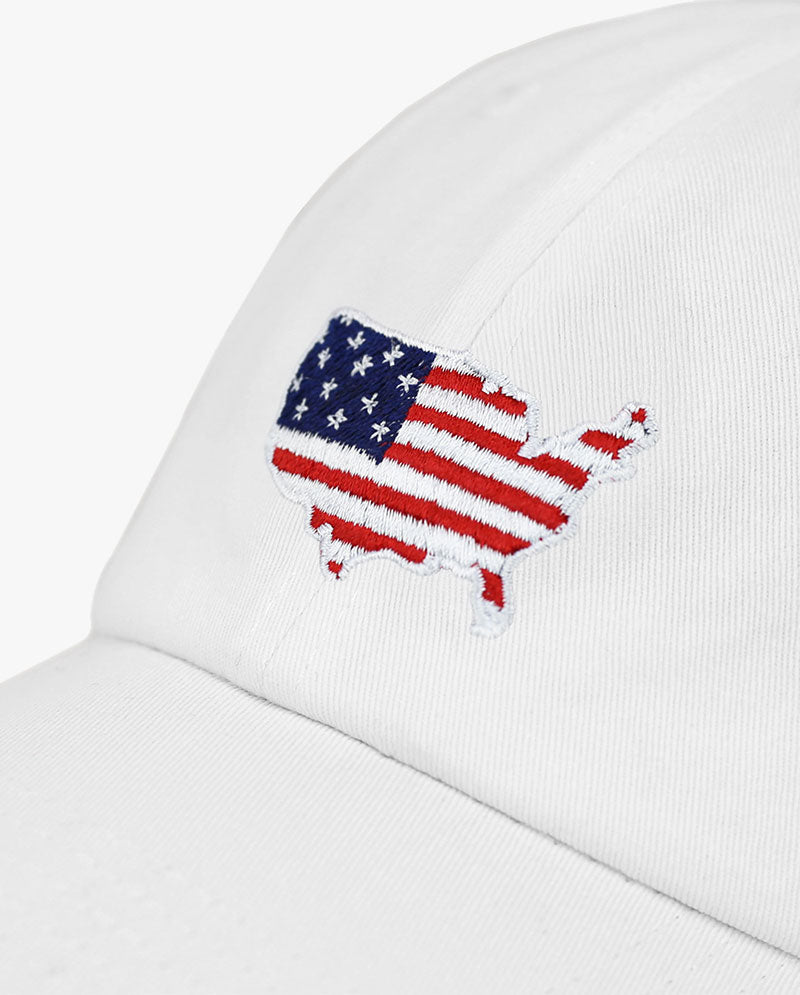 The Hat Depot - USA Map Flag Embroidered Baseball Cap