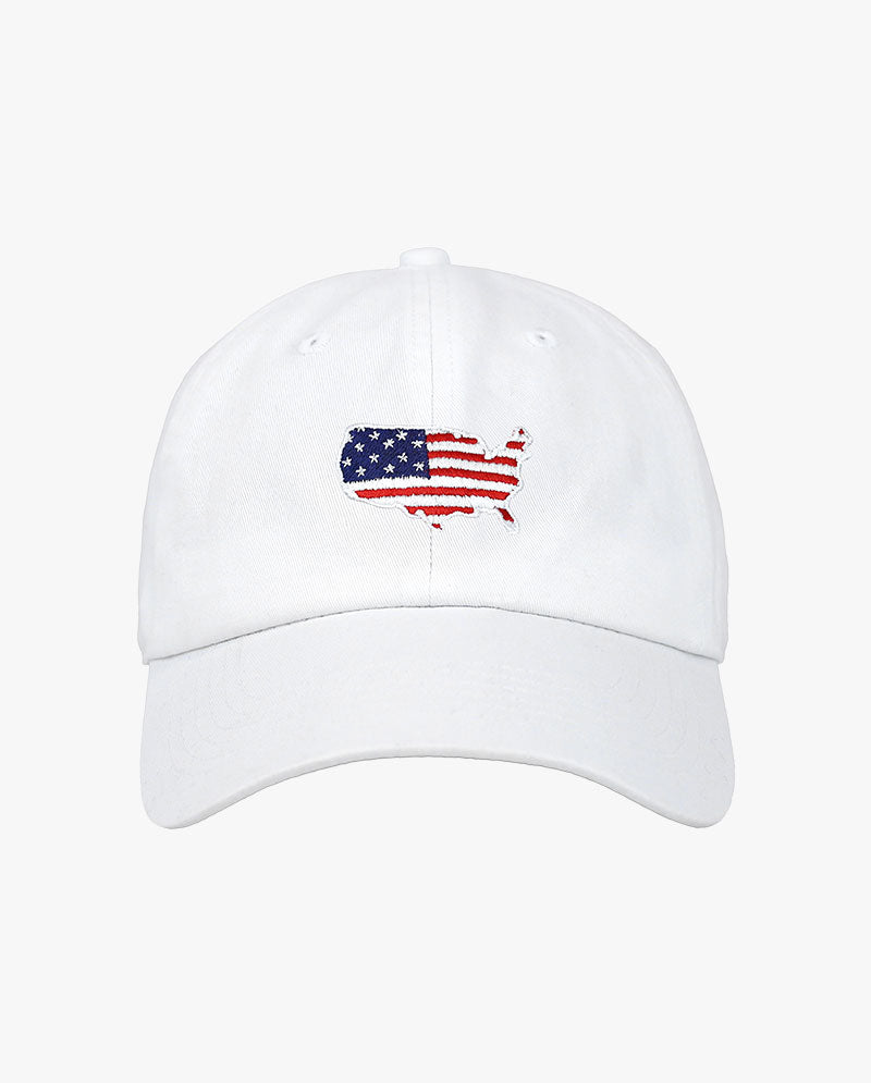 The Hat Depot - USA Map Flag Embroidered Baseball Cap