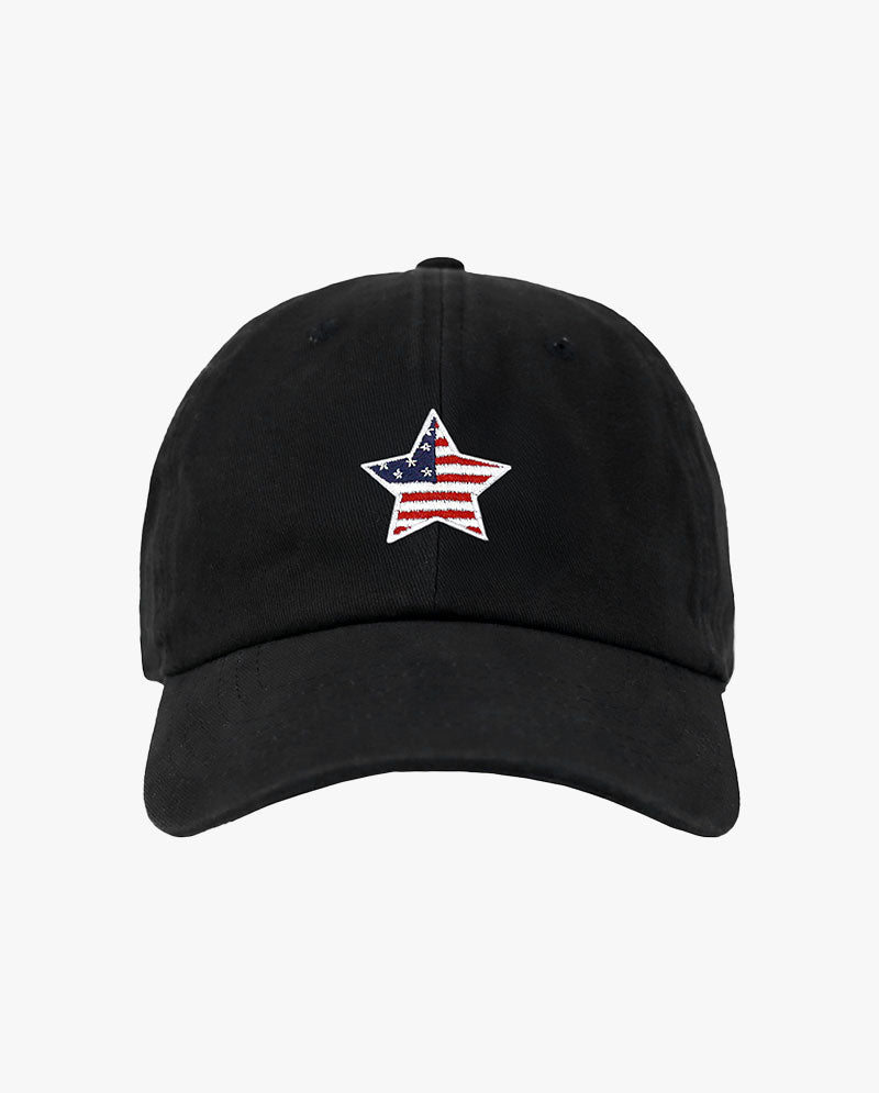 The Hat Depot - USA Star Flag Embroidered Baseball Cap
