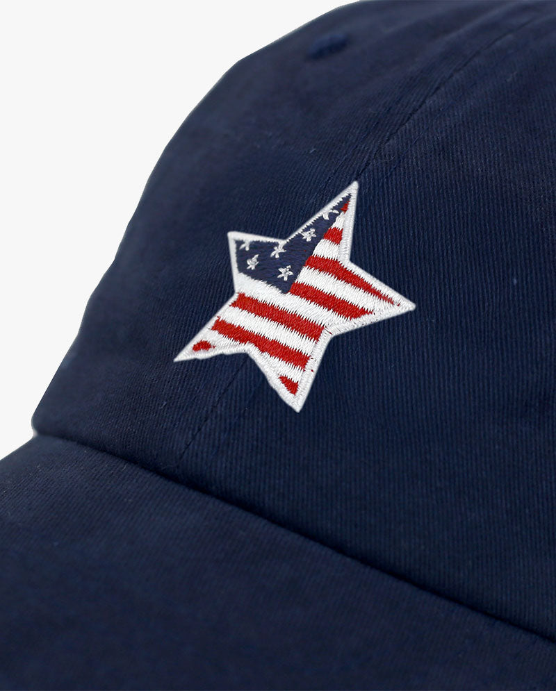 The Hat Depot - USA Star Flag Embroidered Baseball Cap
