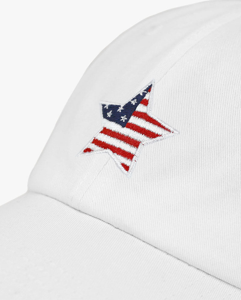 The Hat Depot - USA Star Flag Embroidered Baseball Cap