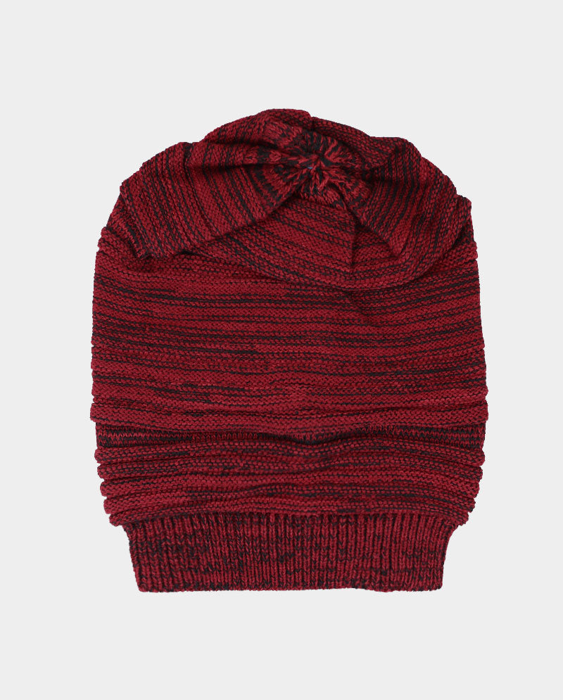 Lightweight Acrylic Knit Beanie – 100% Acrylic with Textured Wrinkle Detail