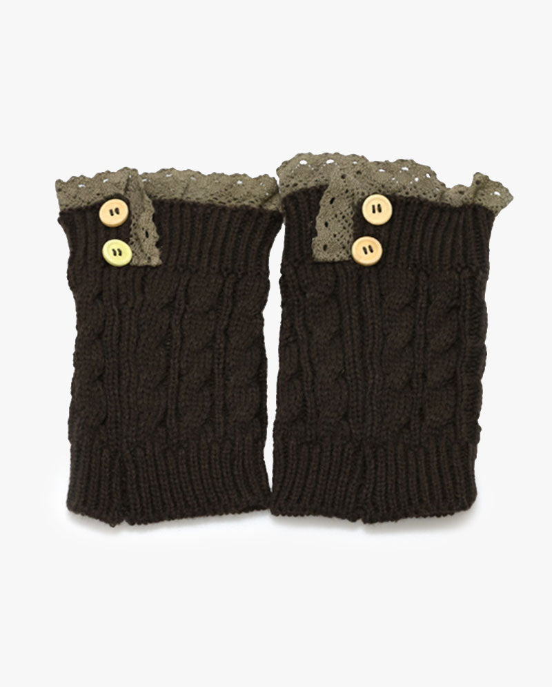 Short Women's Knit Boot Topper Leg Warmer