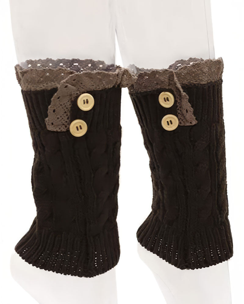Short Women's Knit Boot Topper Leg Warmer