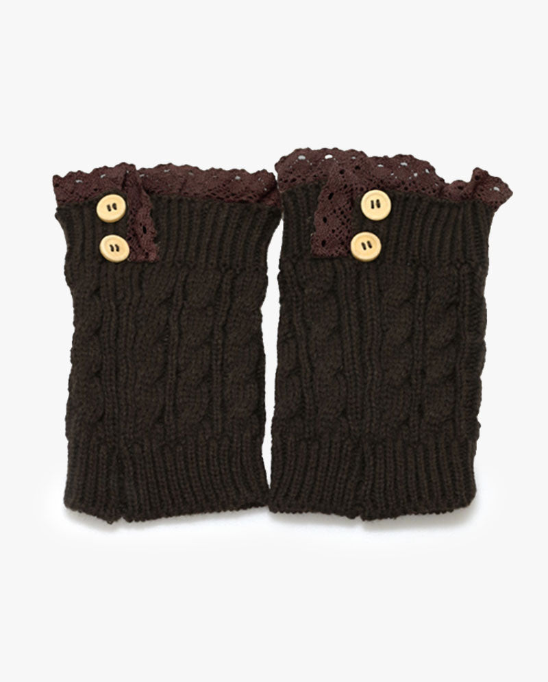Short Women's Knit Boot Topper Leg Warmer