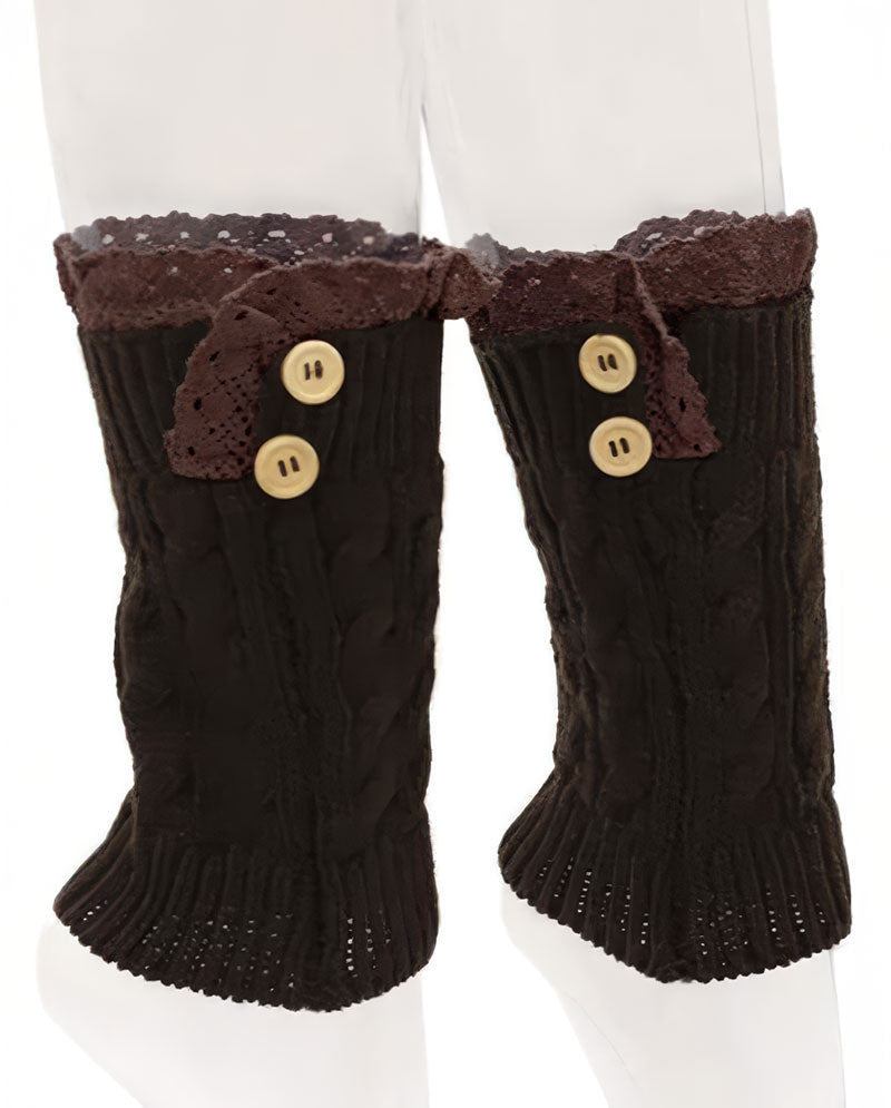 Short Women's Knit Boot Topper Leg Warmer