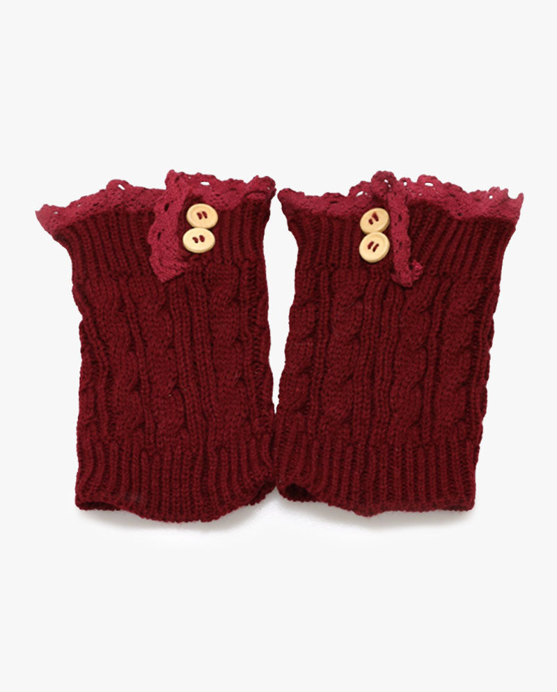 Short Women's Knit Boot Topper Leg Warmer