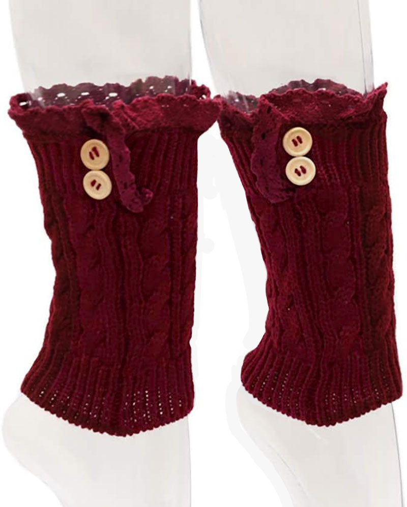 Short Women's Knit Boot Topper Leg Warmer