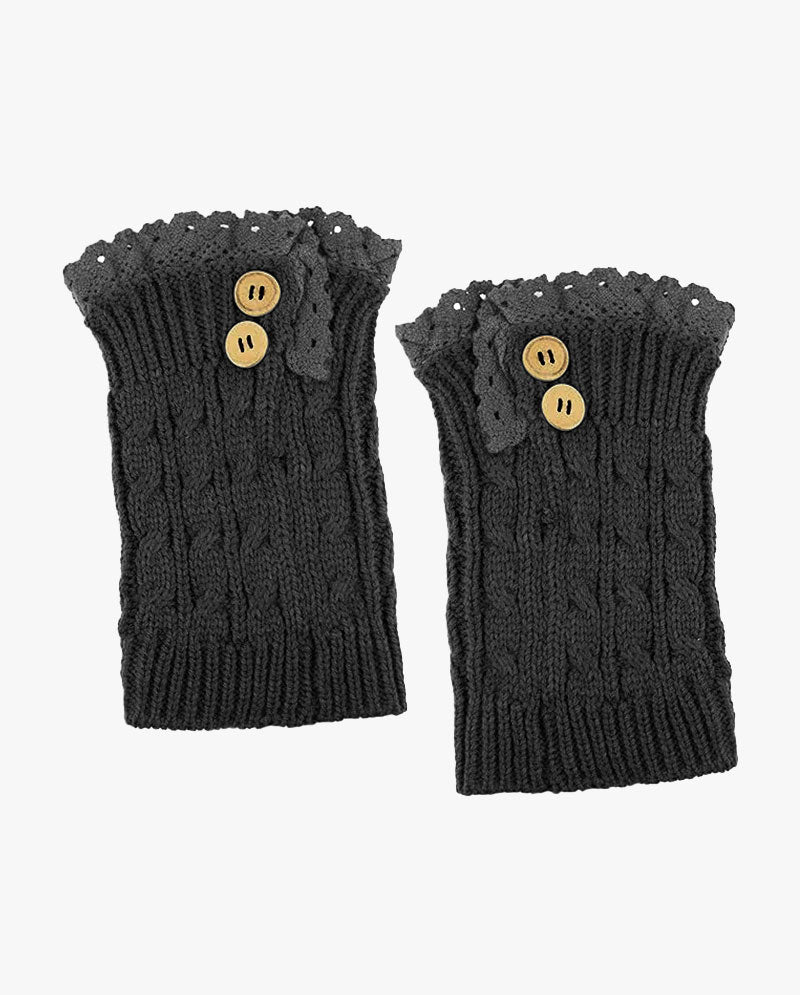Short Women's Knit Boot Topper Leg Warmer