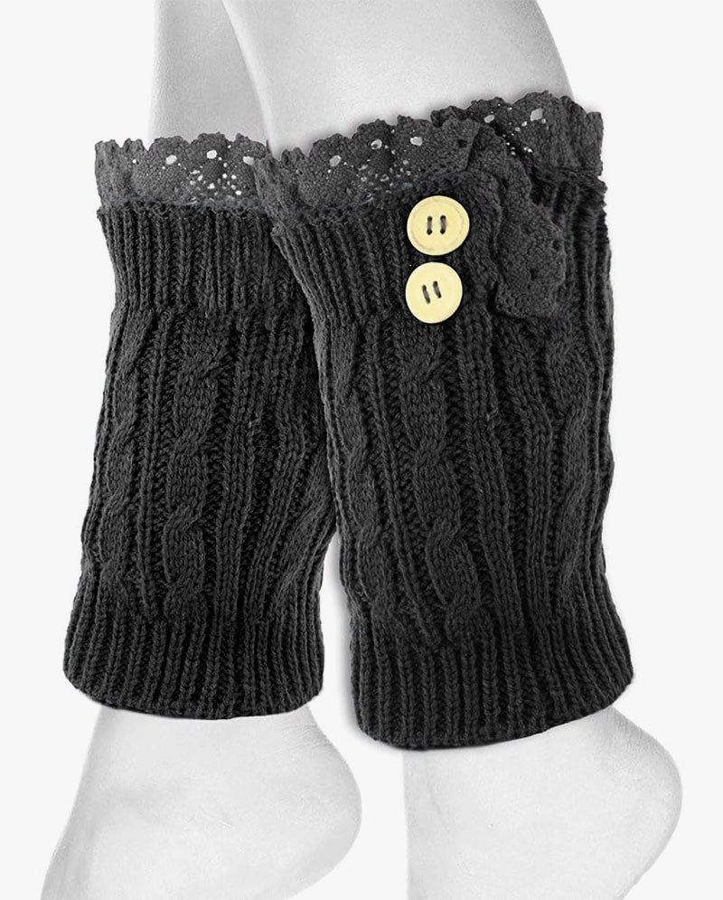 Short Women's Knit Boot Topper Leg Warmer