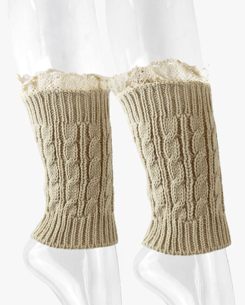 Short Women's Knit Boot Topper Leg Warmer