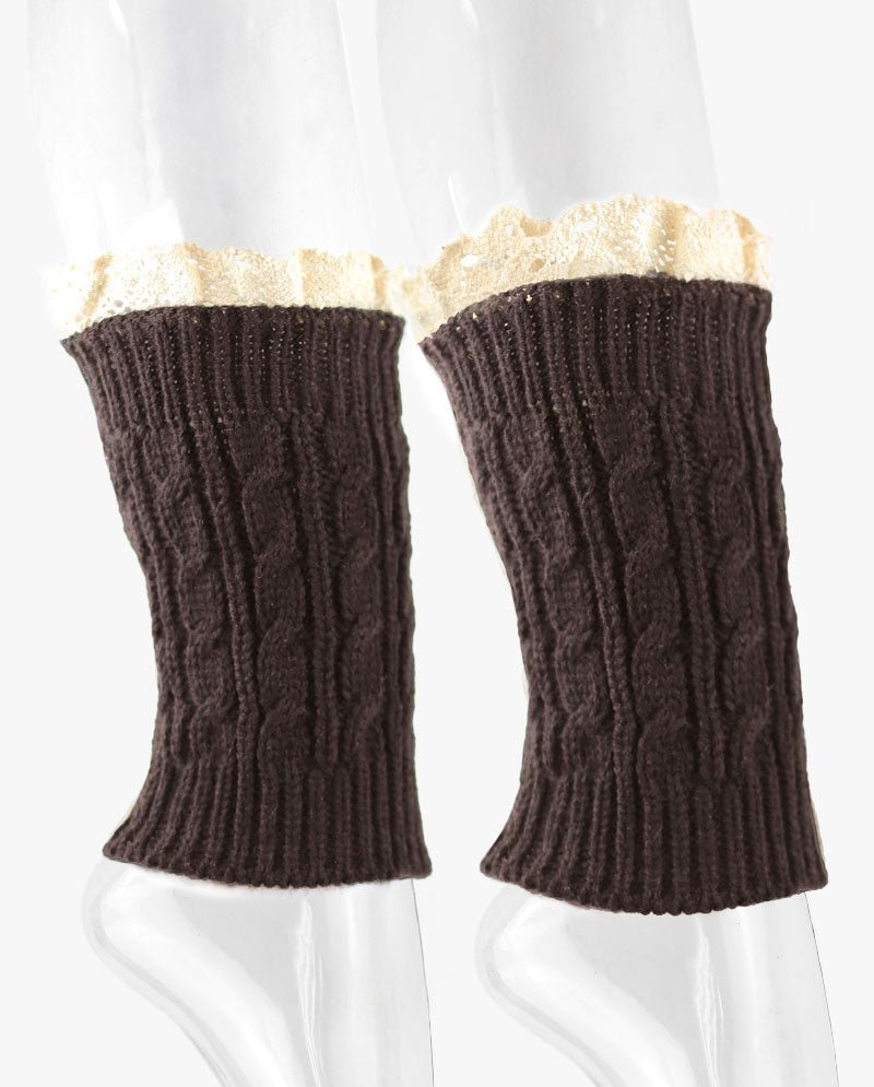 Short Women's Knit Boot Topper Leg Warmer