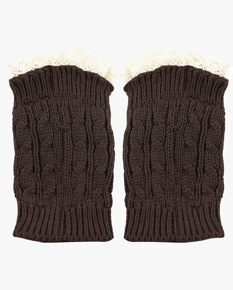 Short Women's Knit Boot Topper Leg Warmer