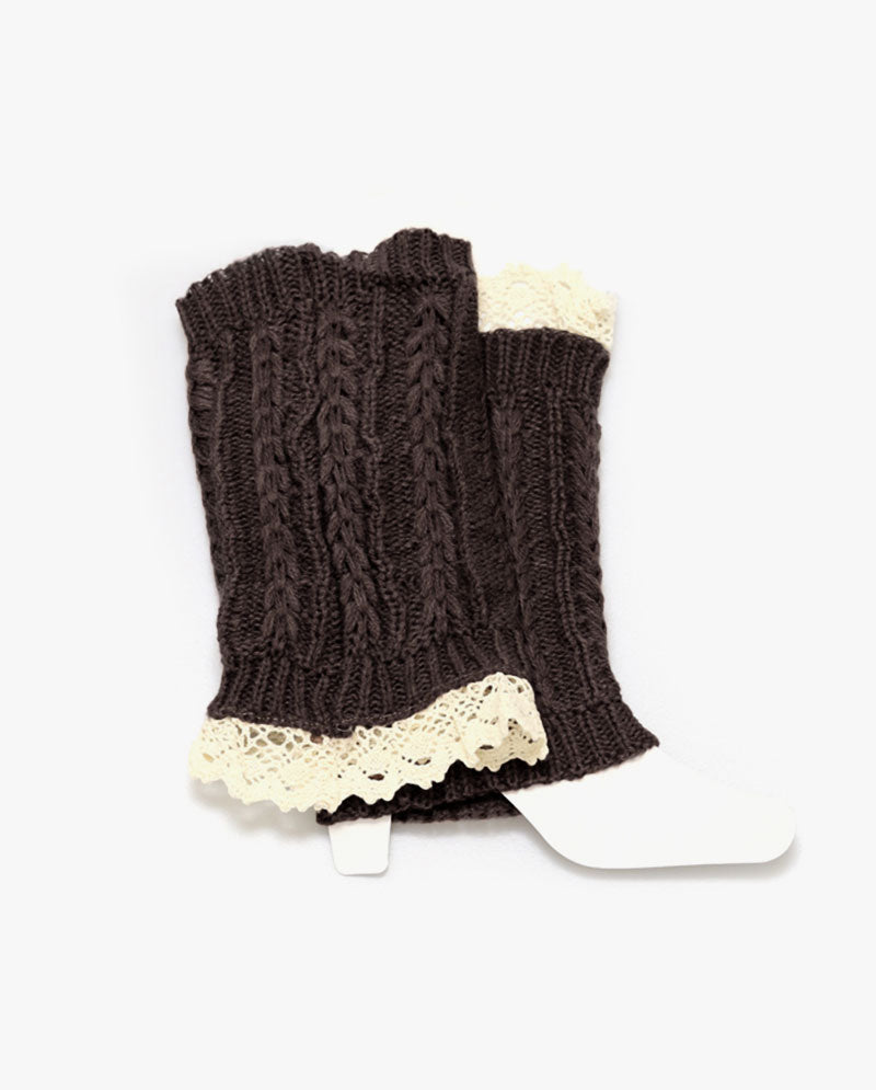 Short Women's Knit Boot Topper Leg Warmer