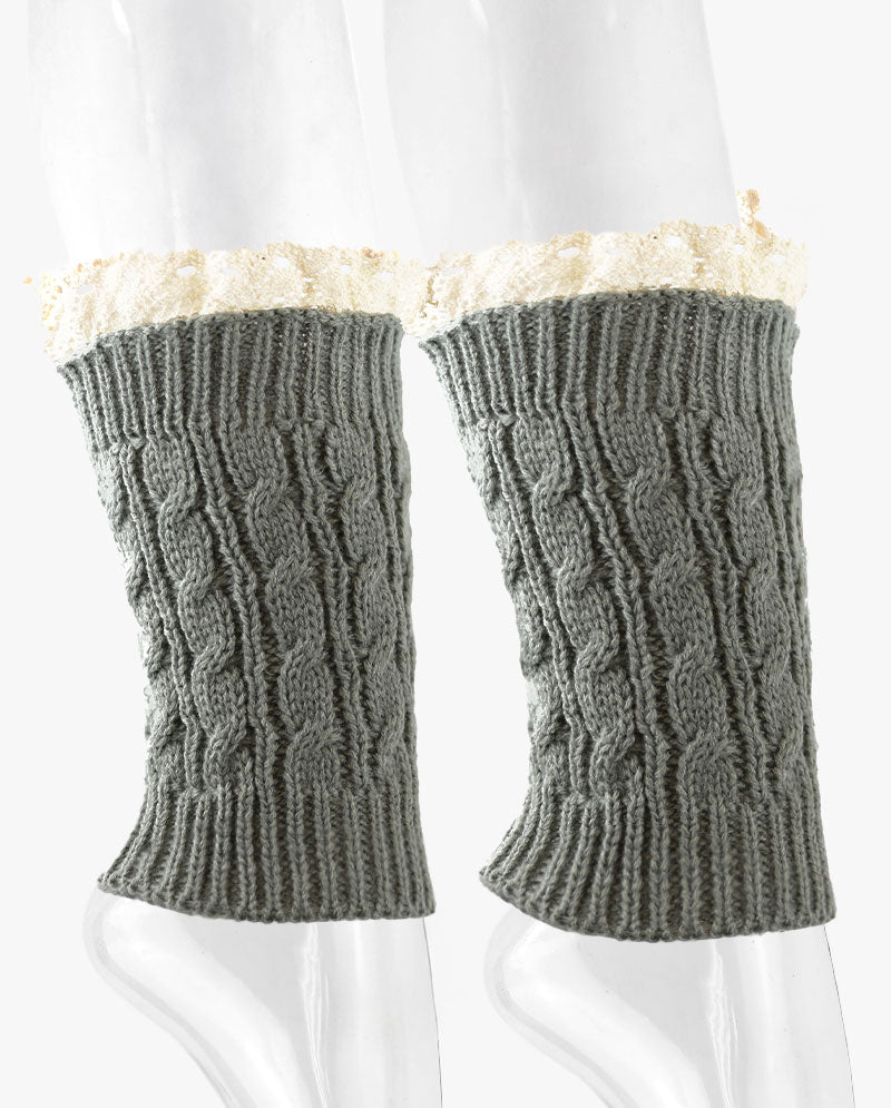 Short Women's Knit Boot Topper Leg Warmer
