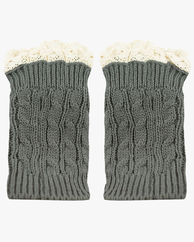 Short Women's Knit Boot Topper Leg Warmer