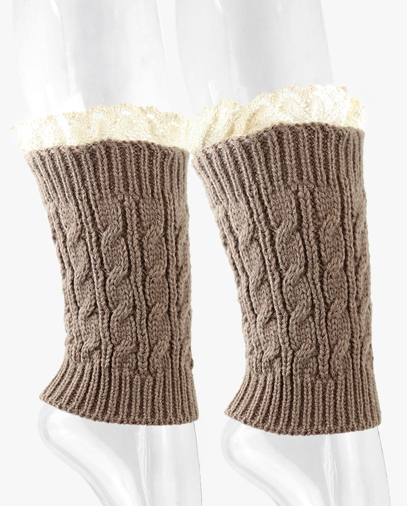 Short Women's Knit Boot Topper Leg Warmer