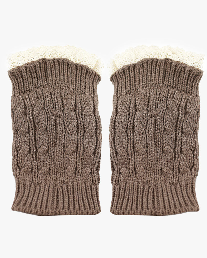 Short Women's Knit Boot Topper Leg Warmer