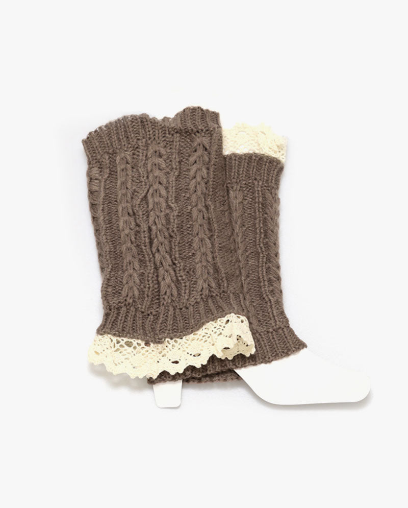 Short Women's Knit Boot Topper Leg Warmer