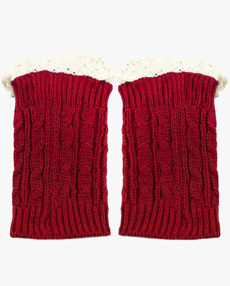 Short Women's Knit Boot Topper Leg Warmer