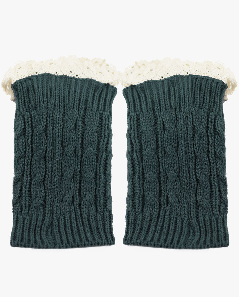 Short Women's Knit Boot Topper Leg Warmer