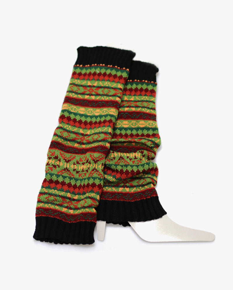 Long Women's Knit Boot Topper Leg Warmer