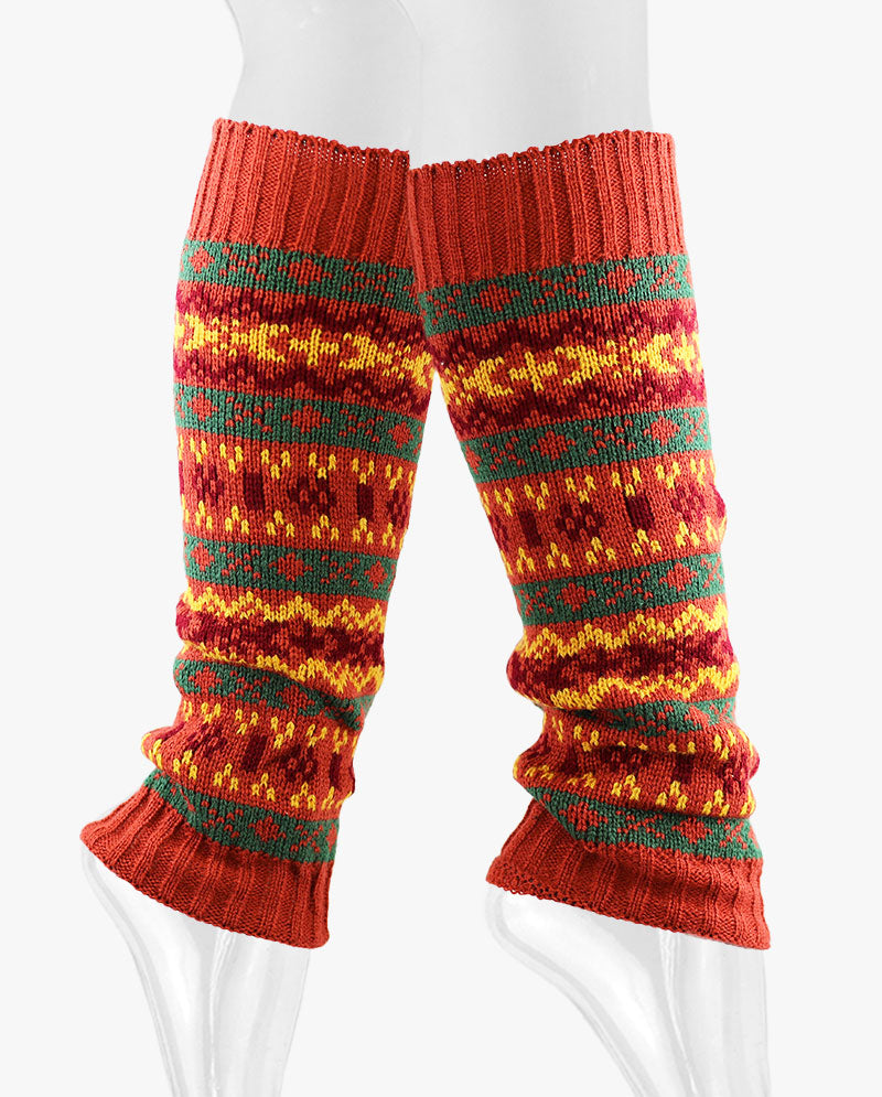 Long Women's Knit Boot Topper Leg Warmer