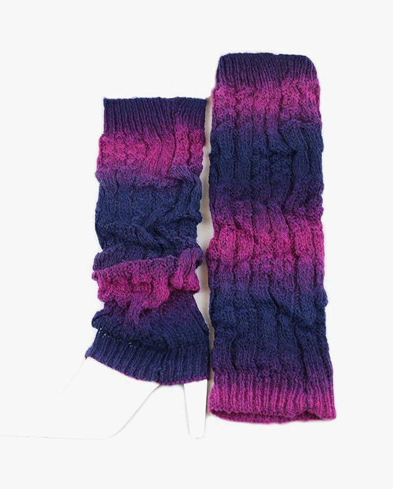 Long Women's Knit Boot Topper Leg Warmer