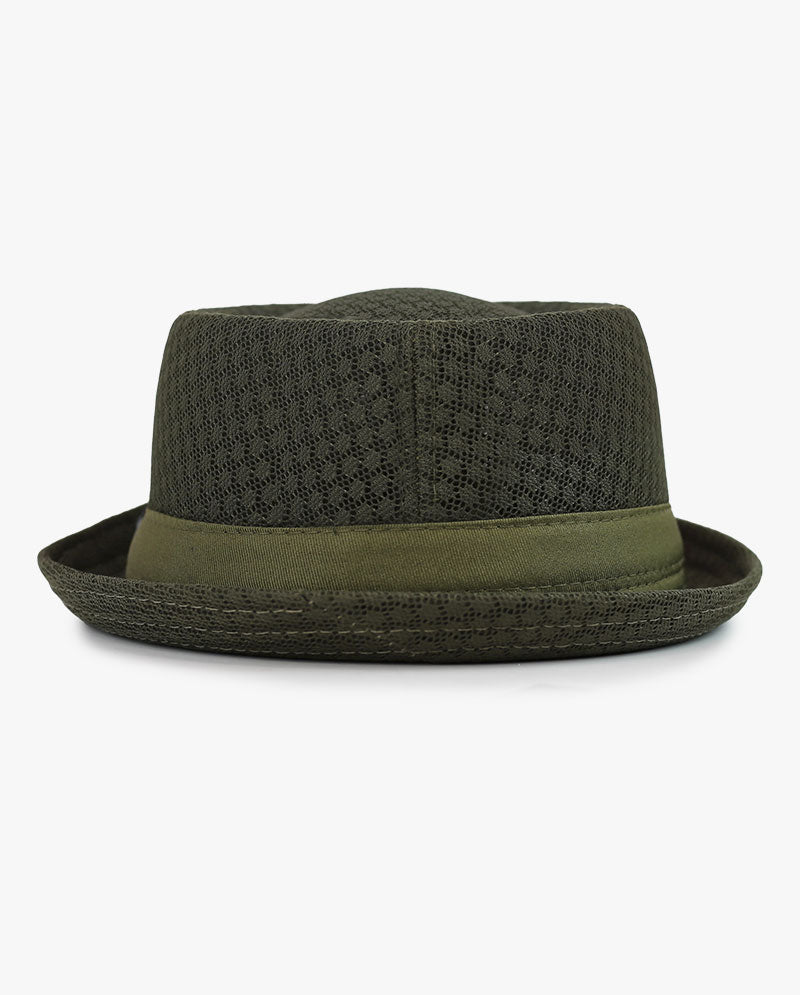 Black Horn -Light Cool Soft Crushable Mesh Porkpie