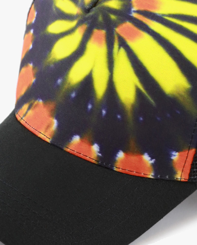 Tie Dye Print Mesh Back Snapback Trucker Cap